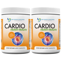 DOCTOR RECOMMENDED SUPPLEMENTS Cardio Heart Health bottle close-up showing circulation support