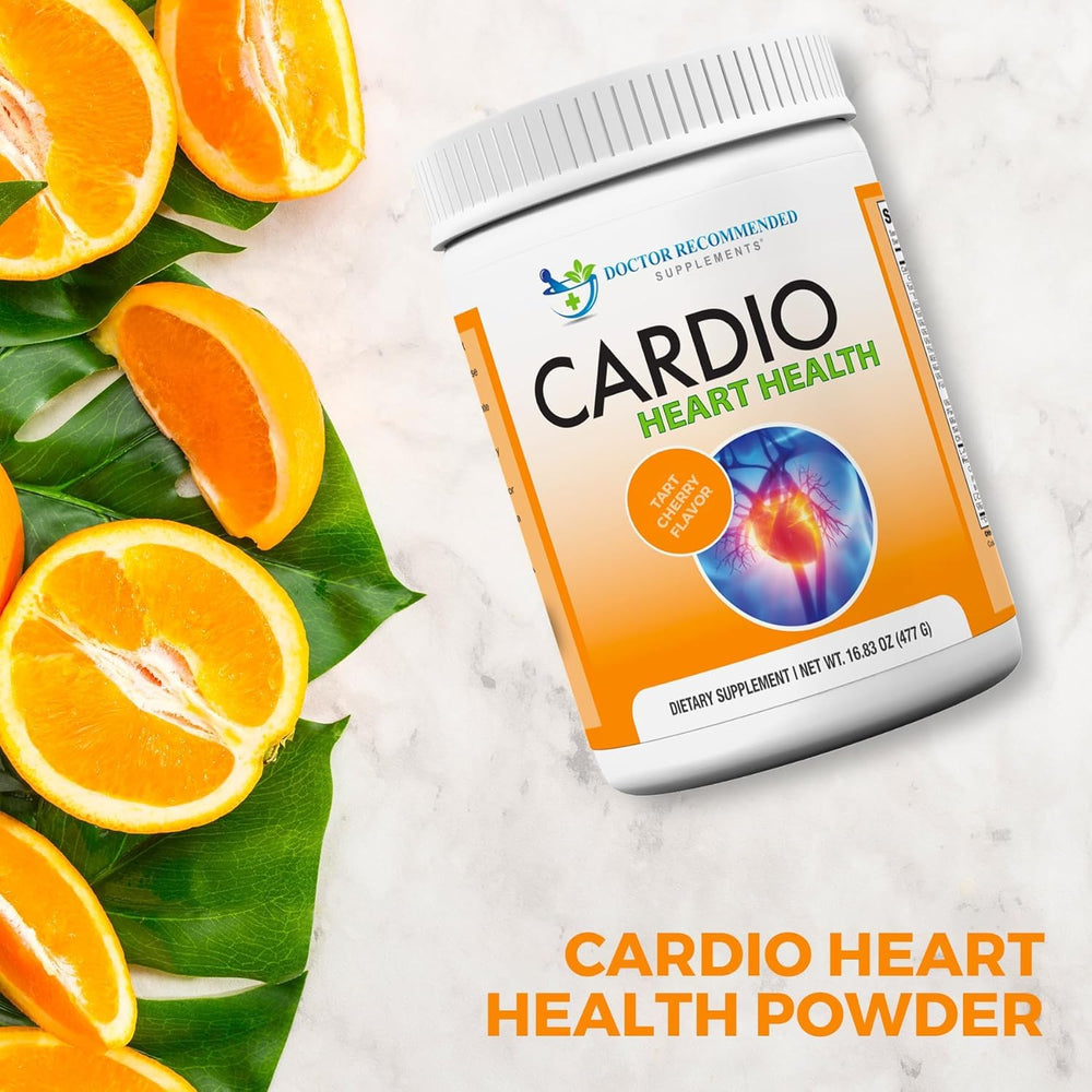 Cardio Heart Health USA-made label on supplement tub
