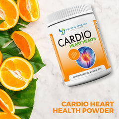 Cardio Heart Health USA-made label on supplement tub