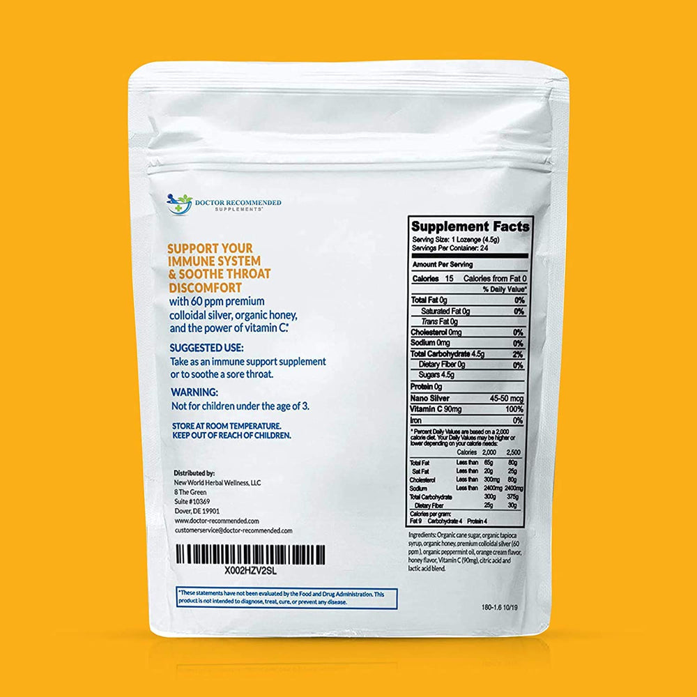 DOCTOR RECOMMENDED SUPPLEMENTS Nano Silver 60PPM for fast bioavailability