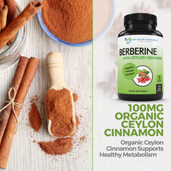 DOCTOR RECOMMENDED SUPPLEMENTS Organic Ceylon Cinnamon bottle emphasizes organic sourcing
