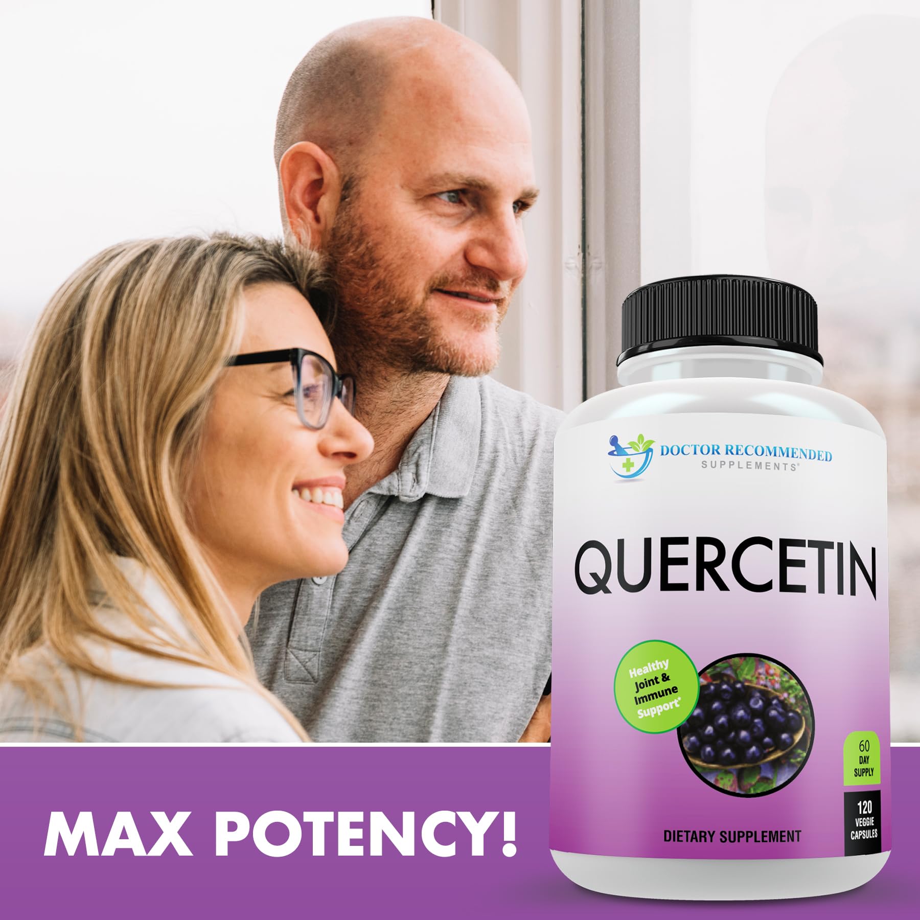 Quercetin 1000mg vegan capsules stacked for daily vitality routines.