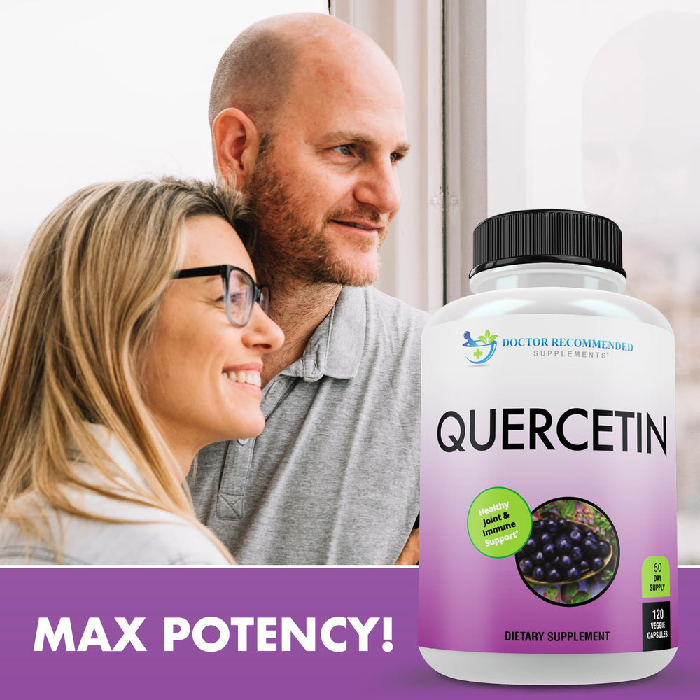 Quercetin 1000mg vegan capsules stacked for daily vitality routines.