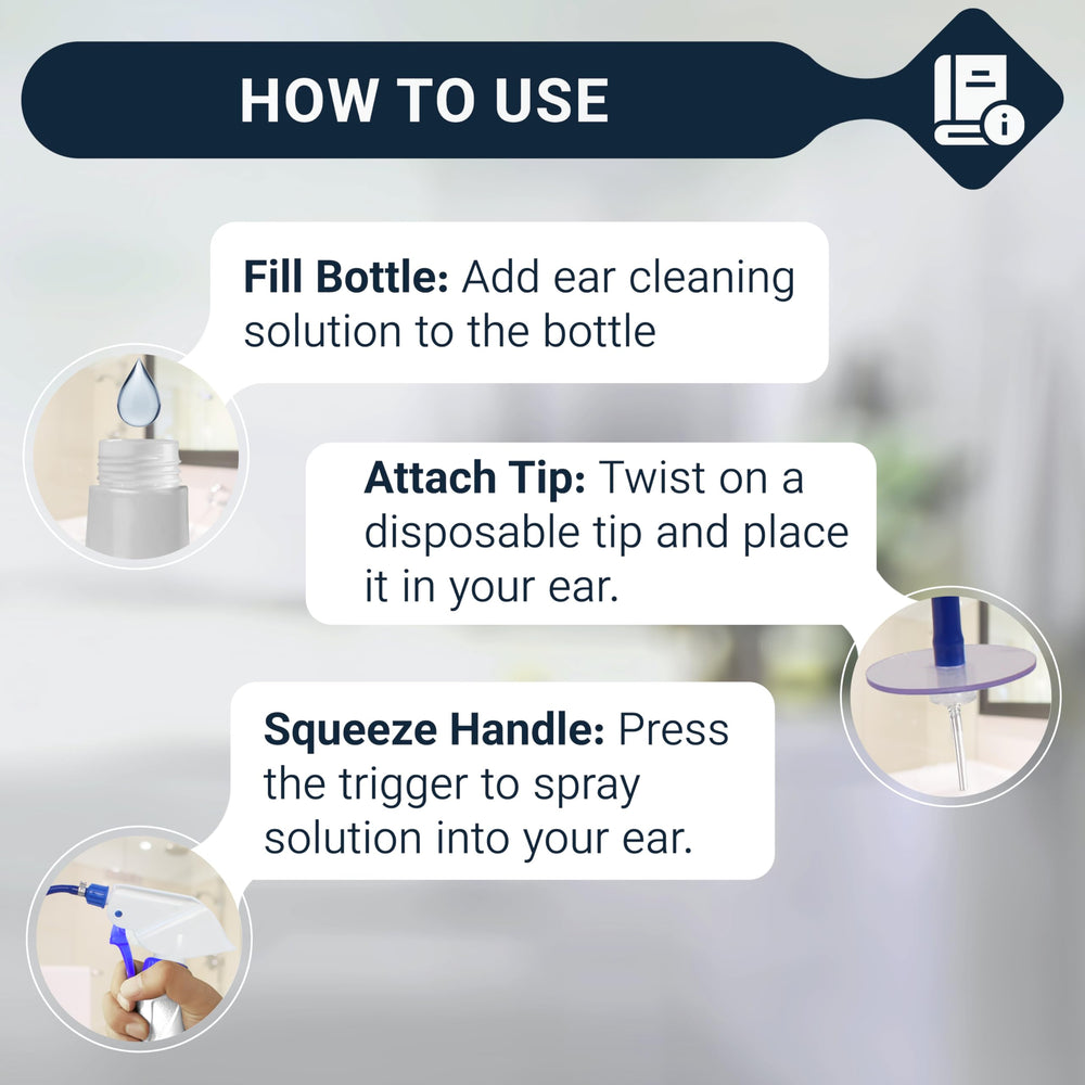 Doctor Easy Elephant Ear Washer three disposable tips included for ready replacement