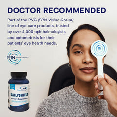 Doctor's Advantage Daily Shield capsules close-up highlighting non-GMO, sugar-free formula