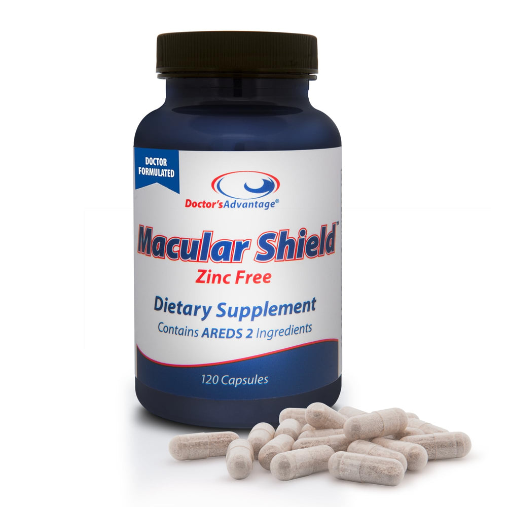 Doctor's Advantage Eye Shield bottle with capsules supports daily eye wellness.