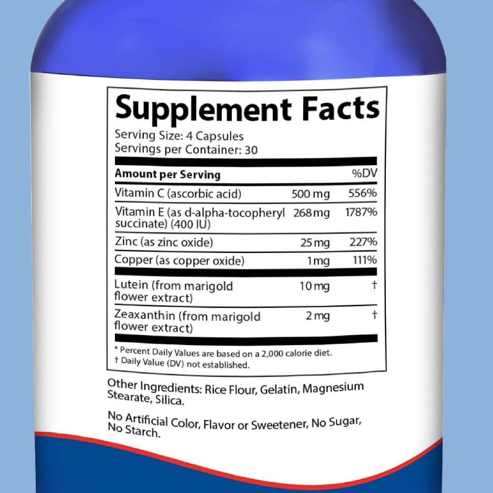 Box and bottle layout highlighting the complete eye health support from Doctor's Advantage