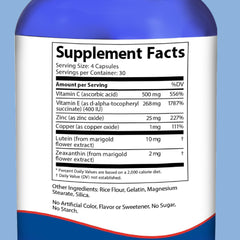 Box and bottle layout highlighting the complete eye health support from Doctor's Advantage