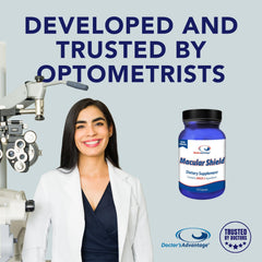 Dosage schedule image emphasizing twice-daily intake for consistent eye support