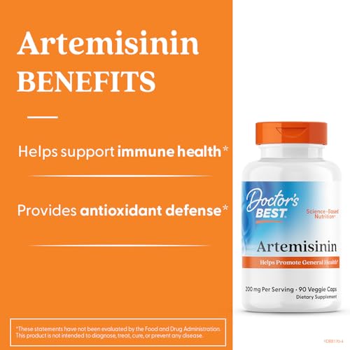 Artemisinin capsules poured from bottle for convenient daily use.