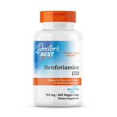 Doctor's Best Benfotiamine 150 bottle front suggests glucose metabolism support