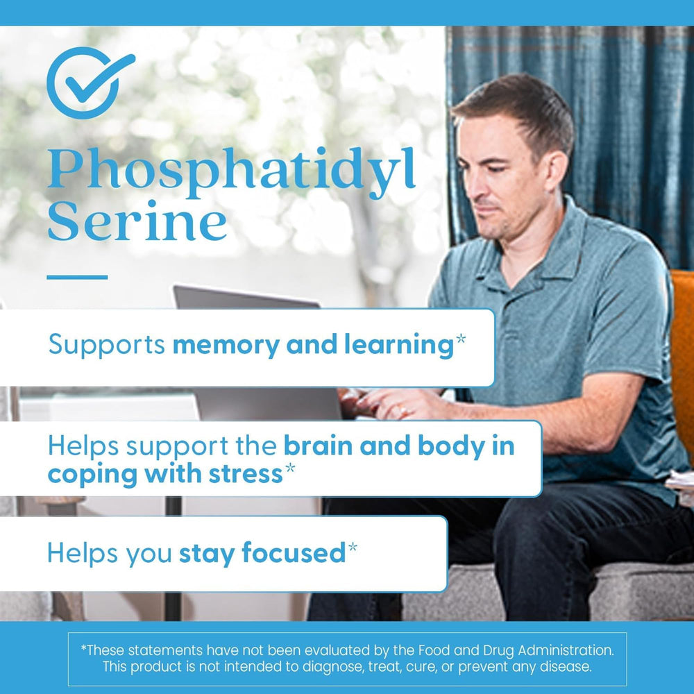 Vegan claim for Doctor's Best phosphatidyl-serine capsule emphasizing plant-based brain support