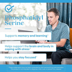 Vegan claim for Doctor's Best phosphatidyl-serine capsule emphasizing plant-based brain support