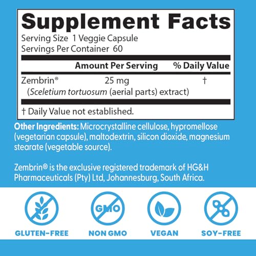 Doctor's Best Calm with Zembrin capsules close-up for focus and stress support