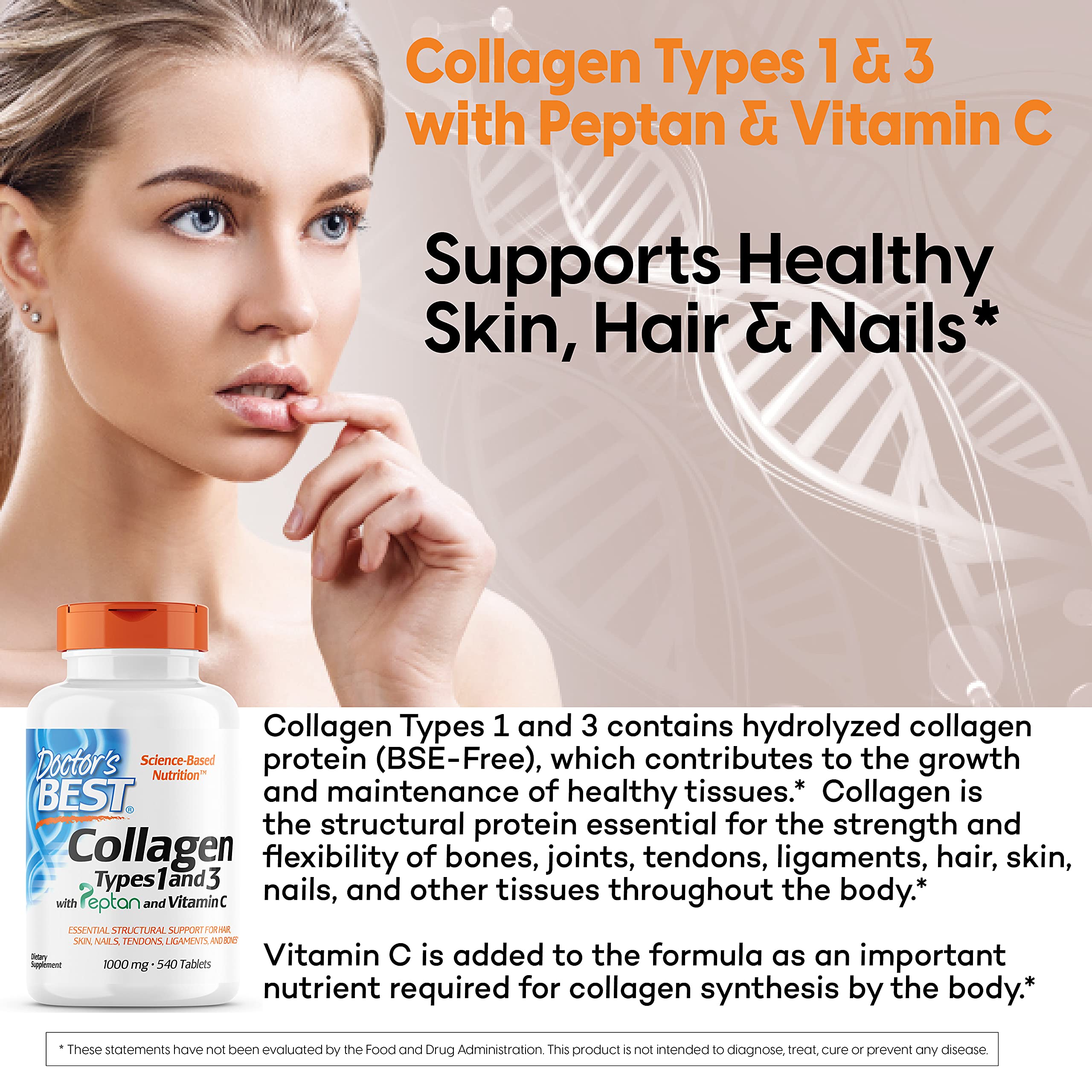 Doctor’s Best collagen bottle on kitchen counter suggests daily routine