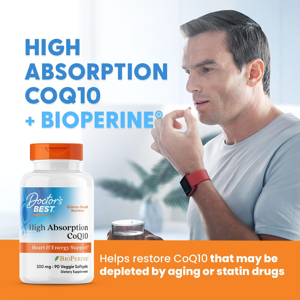 Vegetarian softgels from Doctor's Best CoQ10 for gluten-free and soy-free wellness