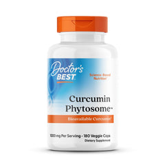 Doctors Best Curcumin Phytosome bottle with Meriva for enhanced absorption.