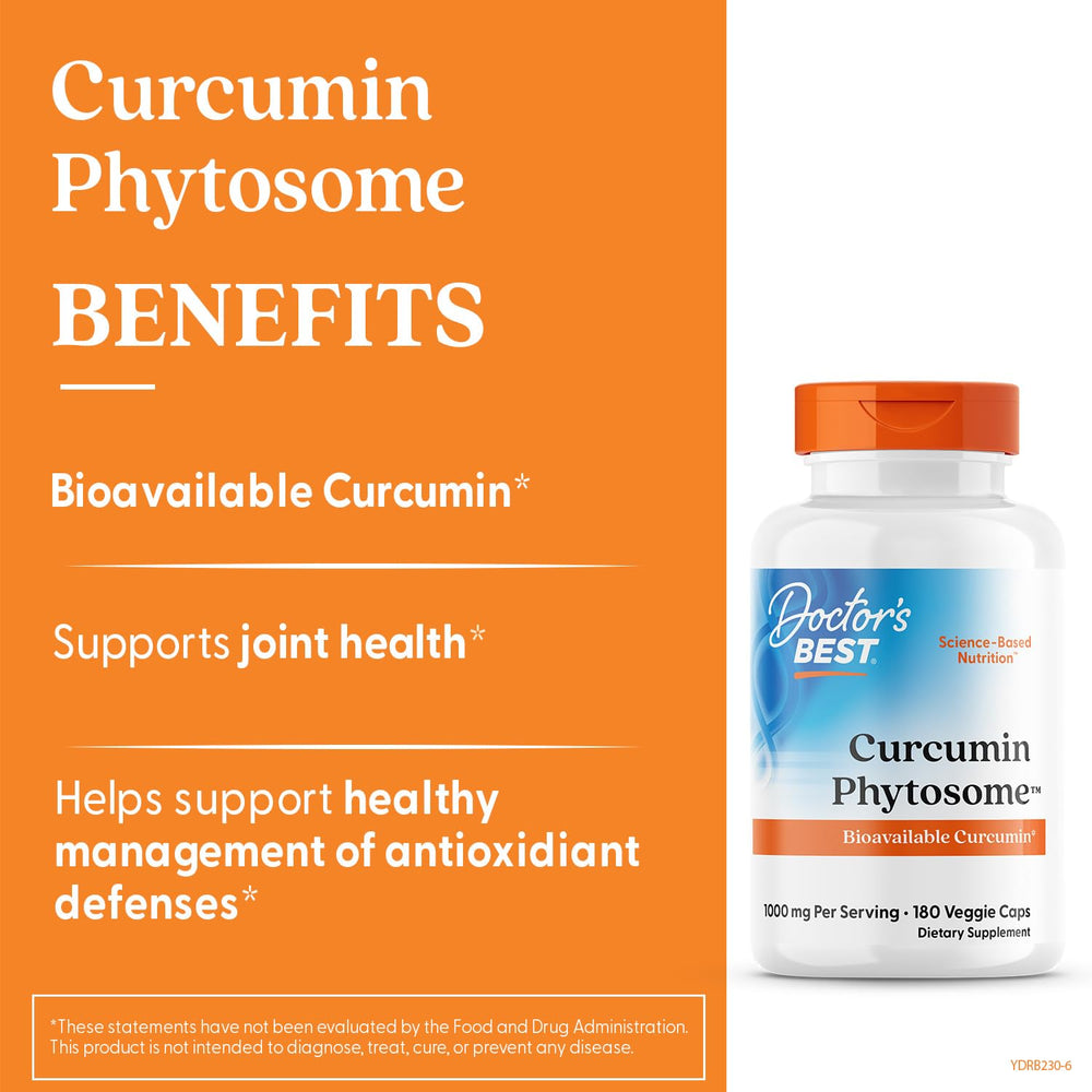 Meriva phytosome graphic highlights improved bioavailability in Doctors Best capsules.