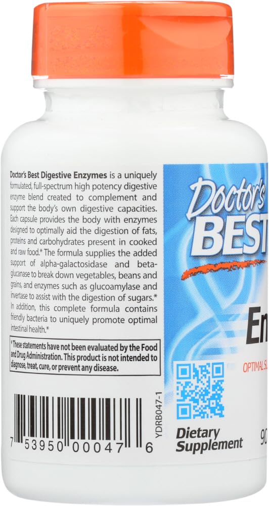 Capsules from Doctor's Best Digestive Enzymes in a close-up shot