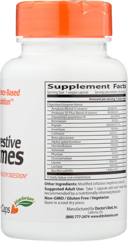 Ingredient panel displays alpha-galactosidase, beta-glucanase, glucoamylase, invertase