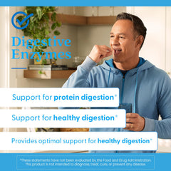 Healthy meal scene with Doctor's Best Digestive Enzymes bottle ready for dinner.