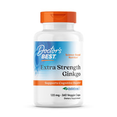 Doctor's Best Extra Strength Ginkgo bottle demonstrates memory and brain support.