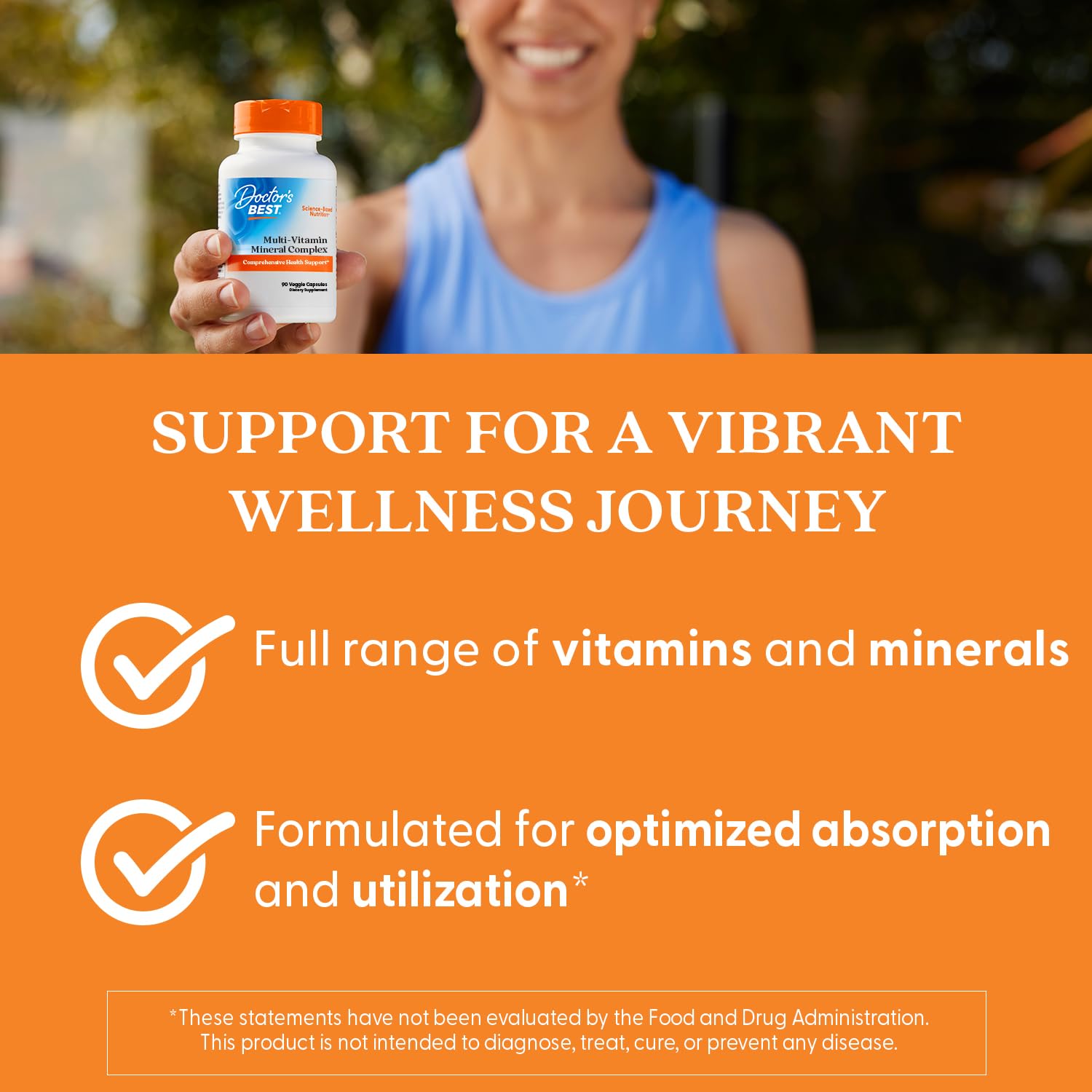 Multivitamin bottle on kitchen shelf for daily routines.