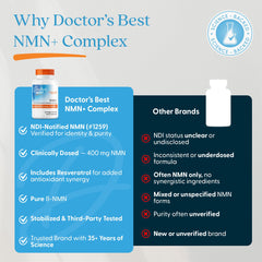 Doctor's Best NMN+ vegan-friendly symbol on packaging