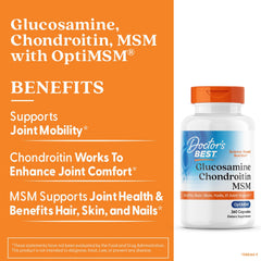 OptiMSM purity highlight for bioavailable sulfur in Doctor's Best capsules