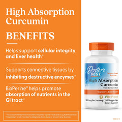 Close-up of Doctor's Best curcumin capsules for easy daily supplementation