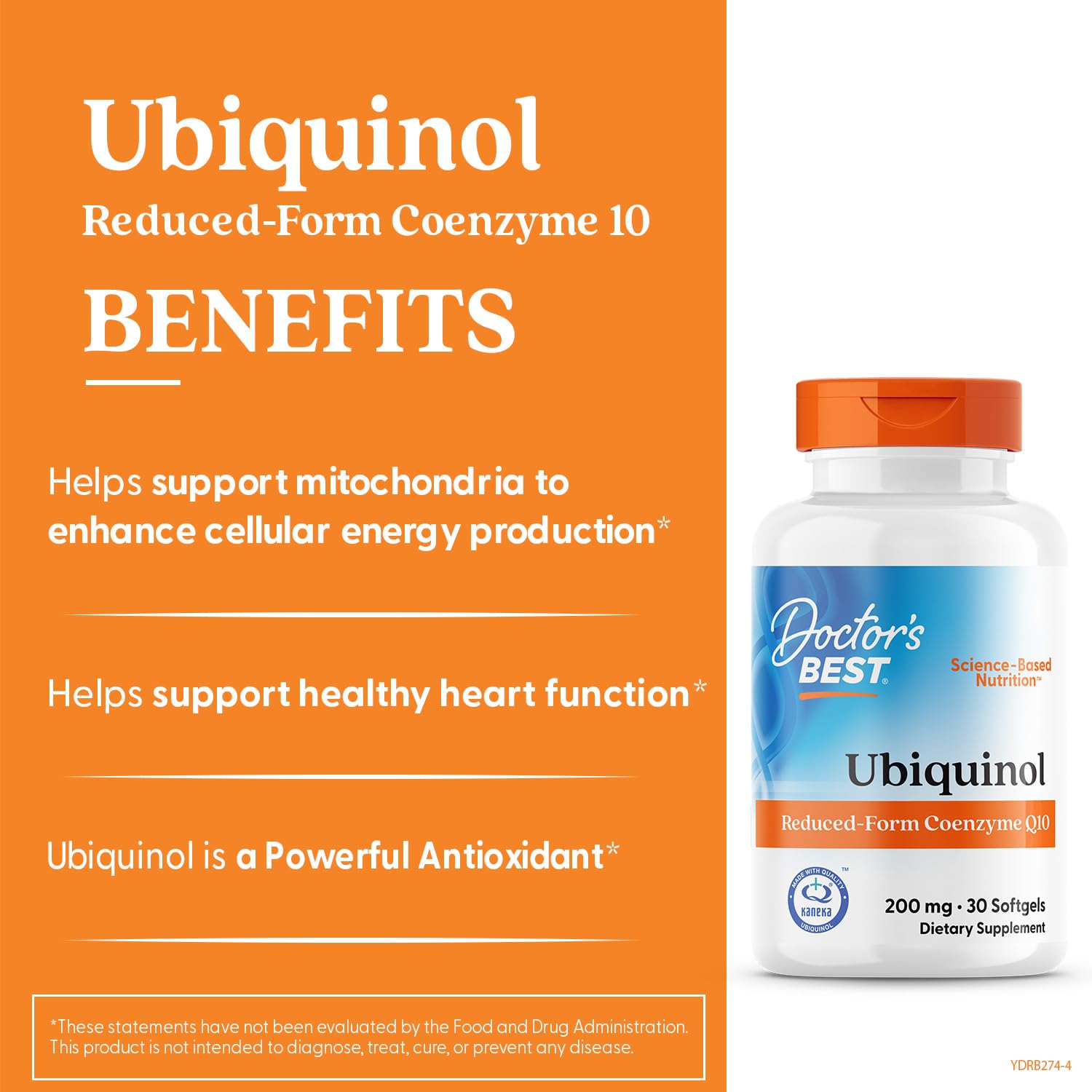 Doctors Best Ubiquinol bottle on the counter supports daily wellness routine.