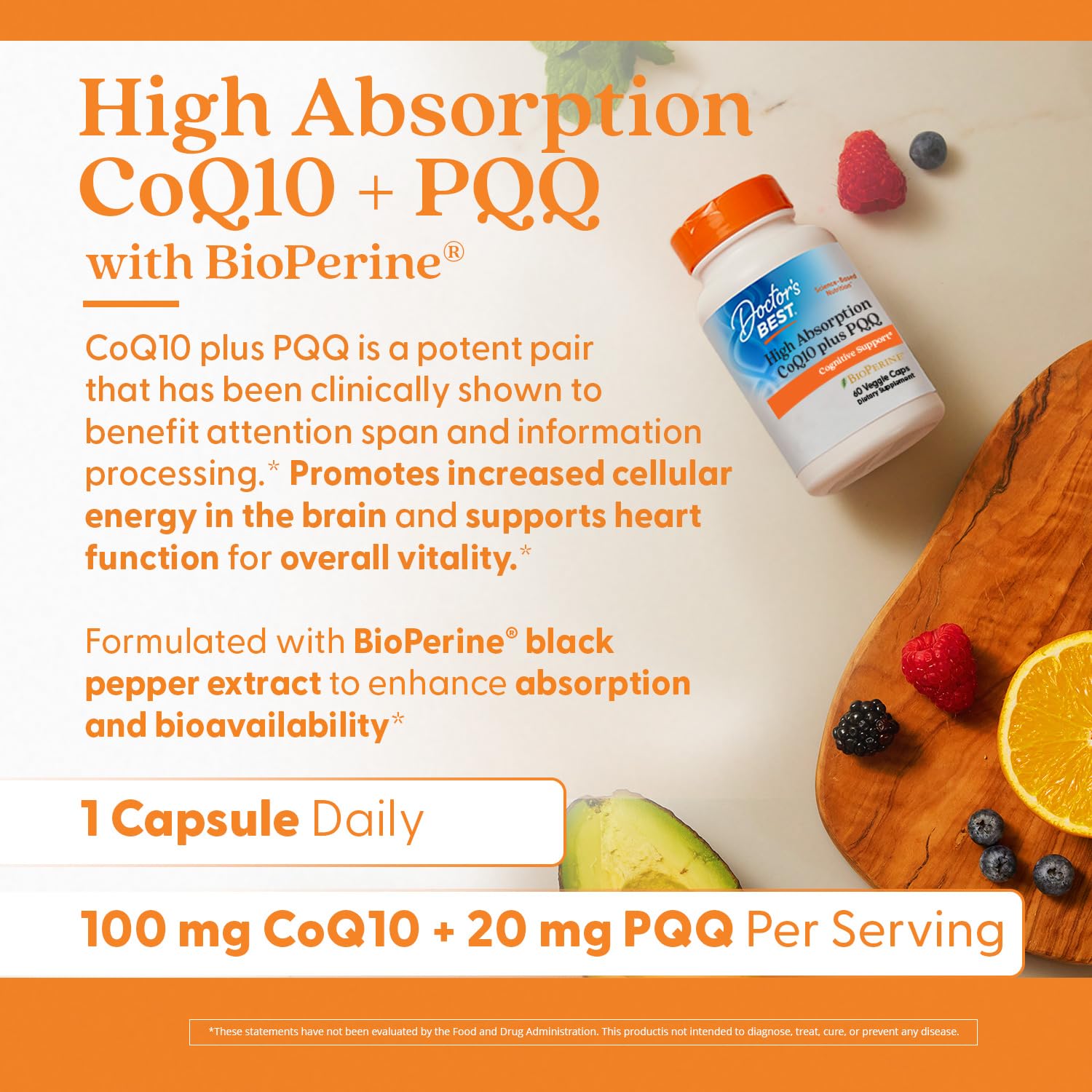 Doctor's Best vegan capsules on a clean surface for daily use