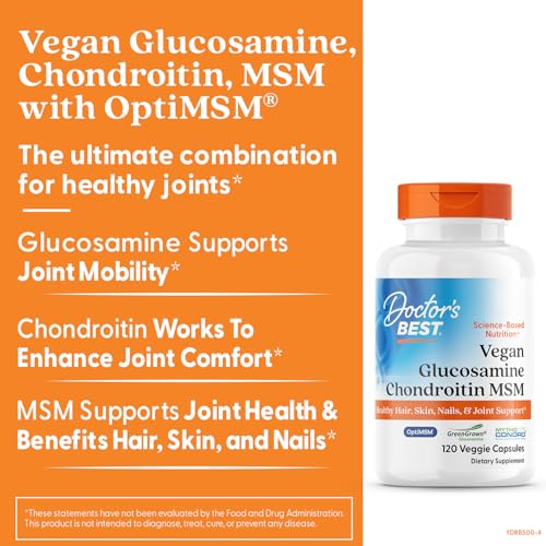 Doctor's Best GCMSM label highlights vegan, gluten-free, non-GMO formula