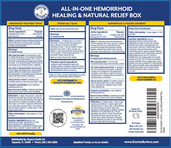 Doctor Butler's ointment ingredients label highlighting organic herbs and minerals.