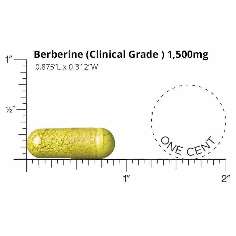 DOCTORS' PREFERRED Berberine Clinical Grade bottle back panel with usage tips and ingredients