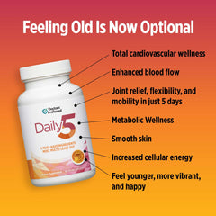 DOCTORS' PREFERRED Daily5 ingredients-coq10-magnesium emphasizes energy and arterial health.