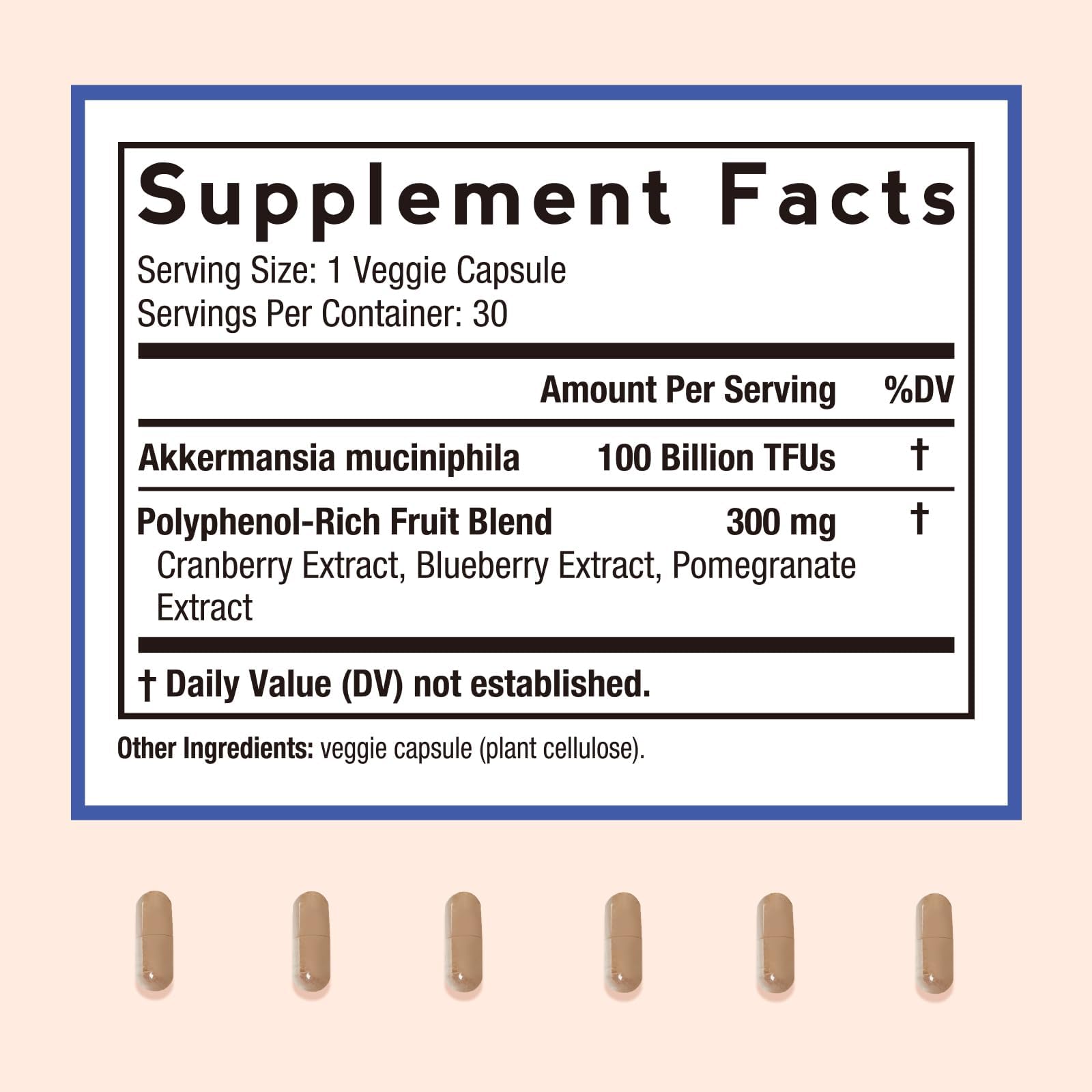 Doctor's Recipes Akkermansia capsules for convenient daily gut support.