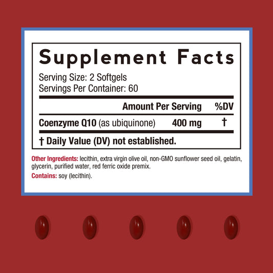 CoQ10 olive oil infused softgel highlighting absorption benefits.