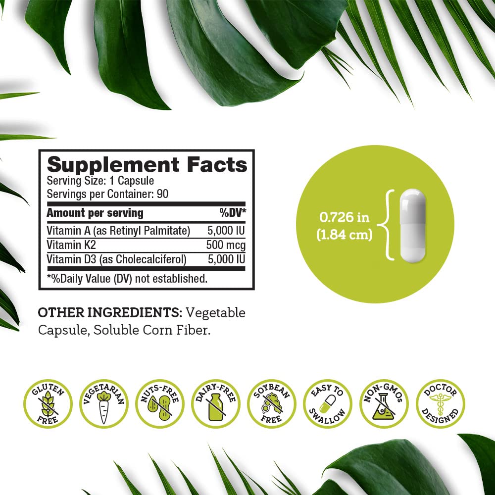 Doctors Scientific DSO ADK label detail showing vitamin A D3 K2 blend.