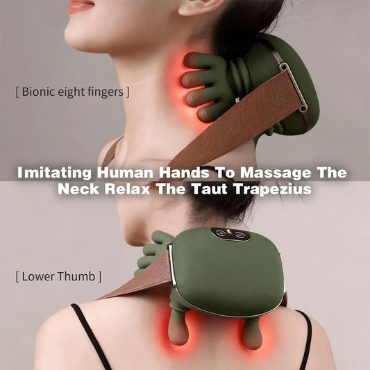 Dojavop cordless massager in use for portable relief