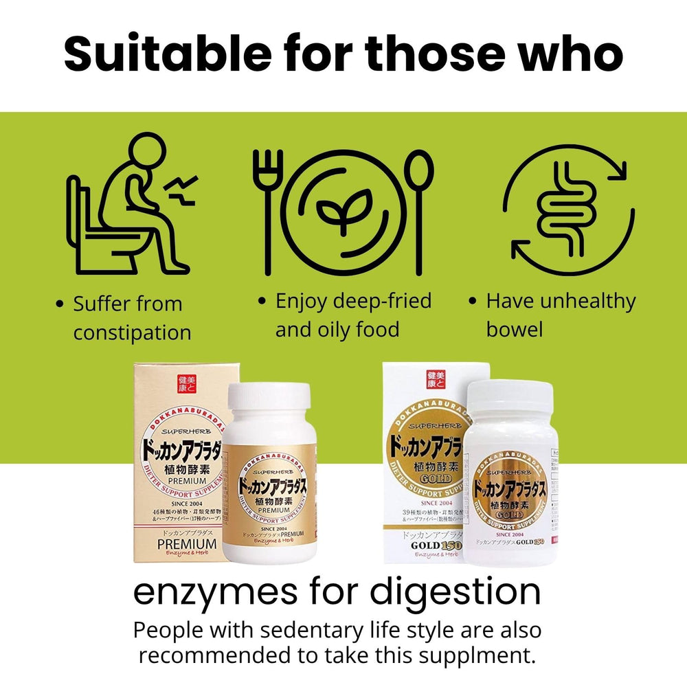 DOKKANABURADAS graphic featuring green tea and seaweed for metabolism support