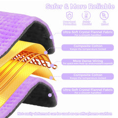Domigard heating pad includes a long 78-inch power cord for flexible placement