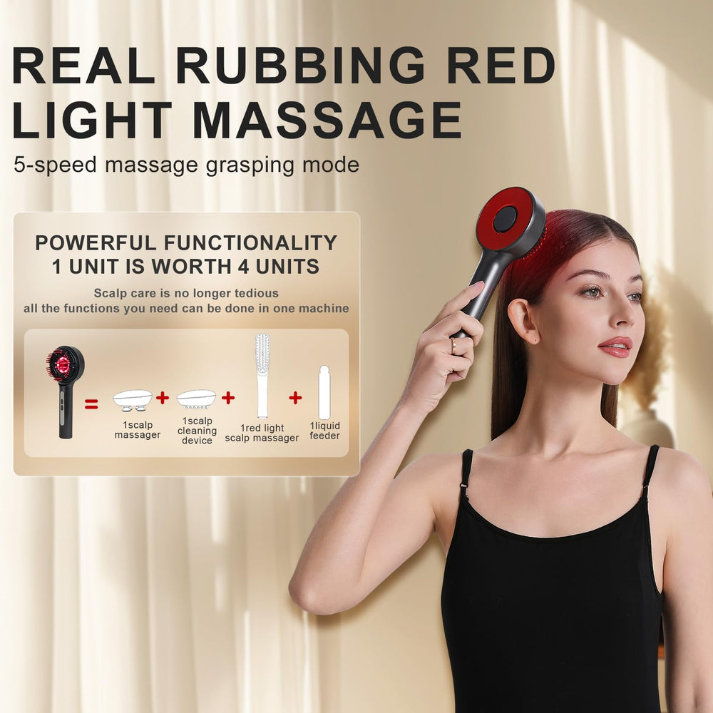 DongBlitz blue light therapy on scalp balances surface and eases discomfort.