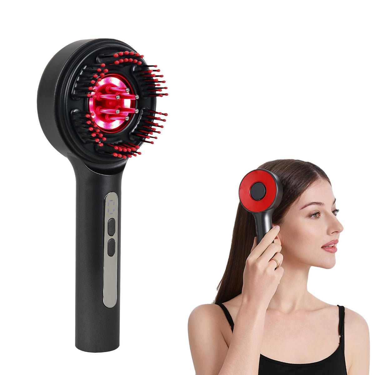 DongBlitz red light scalp massager targets follicles for healthier hair appearance.