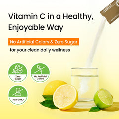 DONGKOOK Vita Pop lemon drink mix dissolves quickly with refreshing flavor.