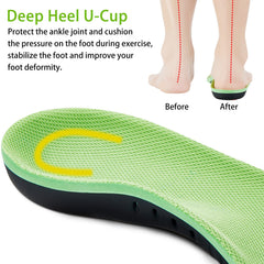 DONQE deep heel cup stabilizes heel alignment during steps.
