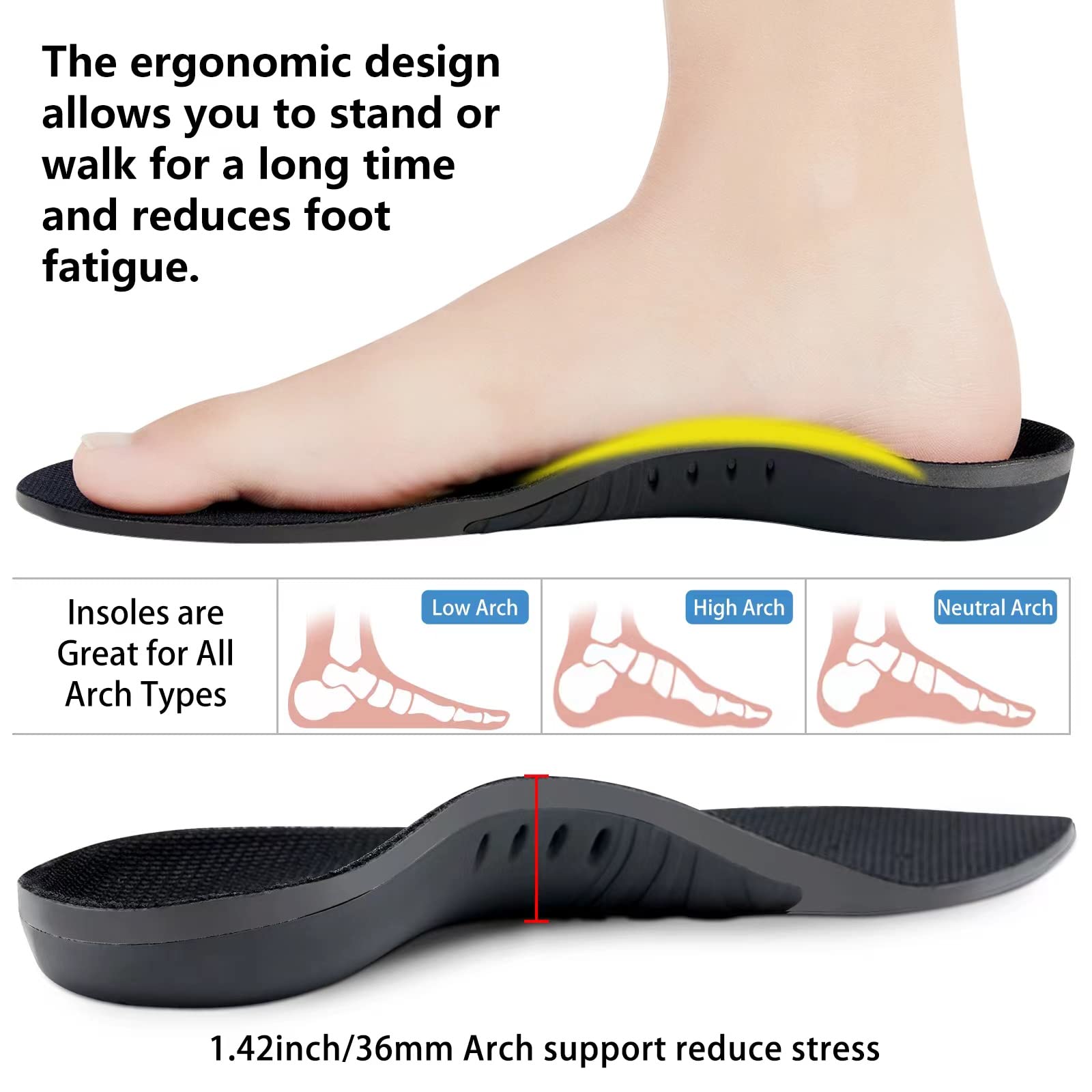 DONQE deep heel cup showing corrected heel posture during impact.