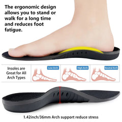 DONQE memory foam insoles provide plush padding for long shifts.