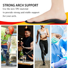 DONQE arch-supporting insoles fit work boots for standing all day.