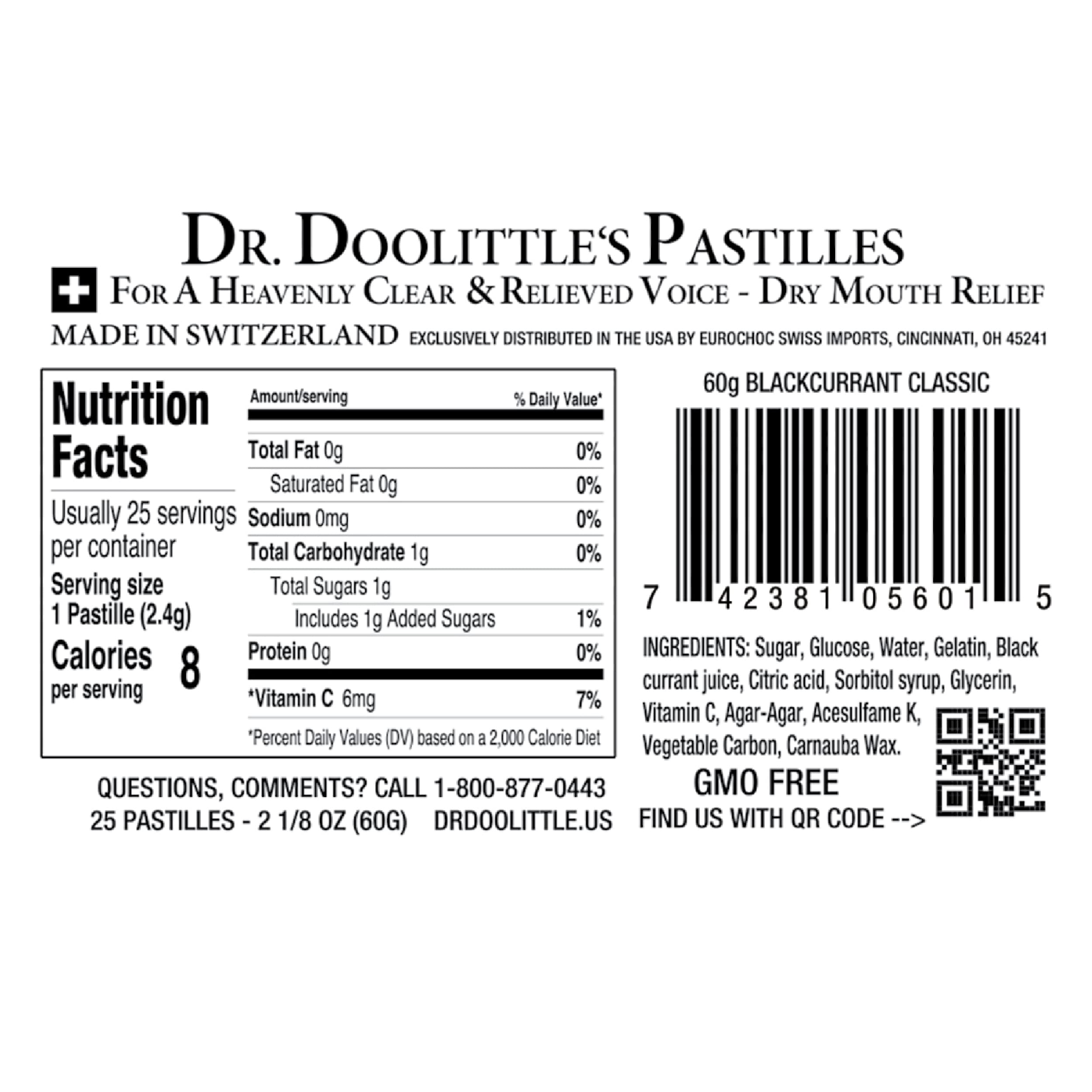 Doolittle pastilles soft-chewy texture invites easy sucking and long-lasting flavor.